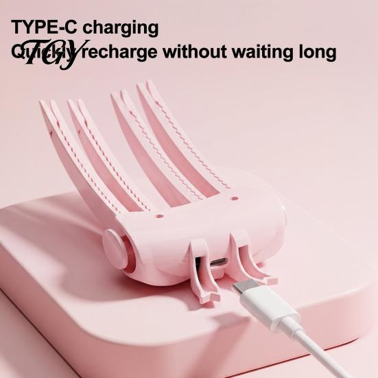 Hair Root Volumizing Clips Heated Clip, Instant Lift Comb with 2 Temperature, Fine Styling Tool Rechargeable Electric Flat Bangs Clip for
