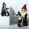 Garden Gnomes Novelty Statues Motorcycle Dwarf  Ornaments Outdoor Naughty Decor