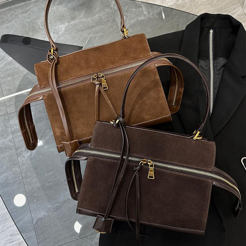 Дизайнерская замшевая сумка для женщин, кожаная винтажная сумка через плечо, сумки через плечо