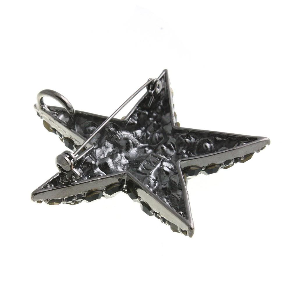 VINGTAINE Брошь Звезда Размер M Звезда Кристалл Черный бриллиант Джет [Вантен] BR-66 (черный)