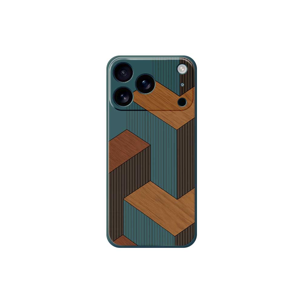 Geometric Wooden Phone Cases For iPhone 17 Pro Max 17 Air 16 15 14 13 12 11 Pro Max XS Max 7 8 Plus 16e 16 Plus TPU Cover Coque