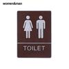 20*15cm Decorative Plate WC Door Plaque Toilet Signs Stickers Imitation Leather Man&Woman Marker