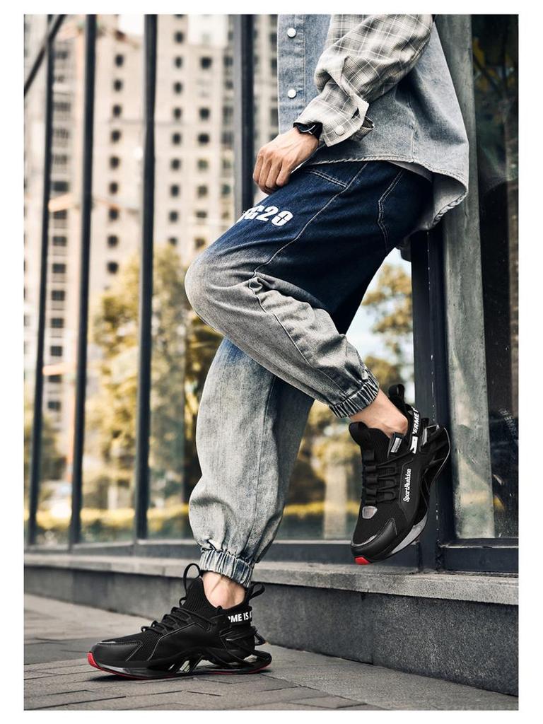 Men's Shock-Absorbing Blade Sneakers - Breathable Running Shoes for Spring & Autumn