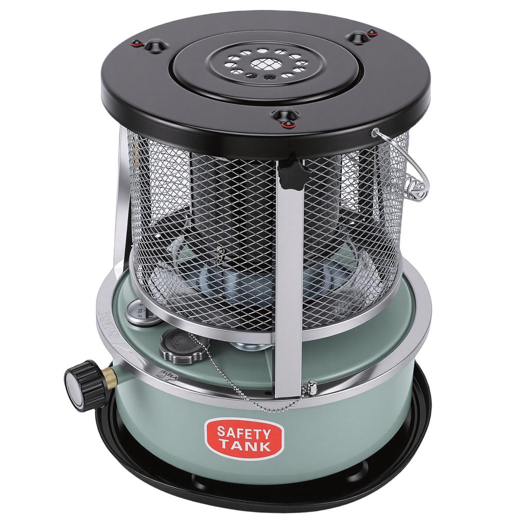 Indoor Outdoor Kerosene Heater 2.6KW Adjustable Height Non Electric Portable 2 in 1 Stove Heater for Camping Garage