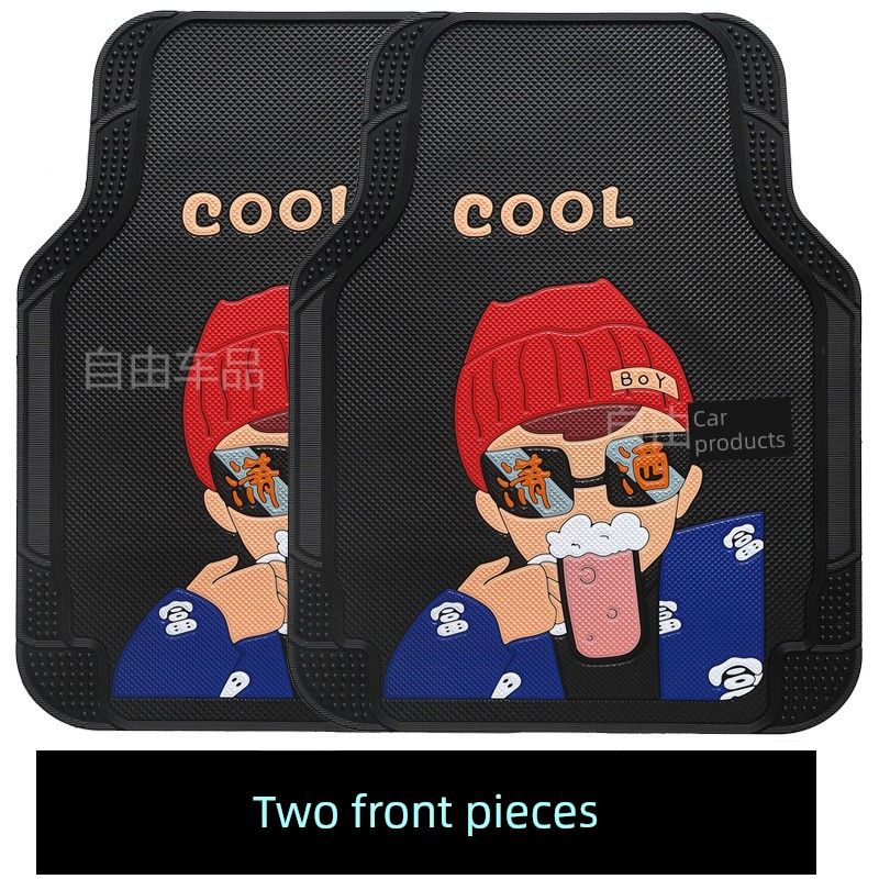Car Foot Mat for Driving and Vice Driving Can Be Cut All Year Round Neutral Latex Non Slip Waterproof Anti-Freezing Dirt-Resistant Easy to Clean