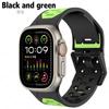 Silicone Strap For Apple Watch Band Ultra 2 49mm Series 9 8 7 45mm Breathable Two-color Bracelet iWatch 6 5 4 SE 44mm 42mm Belt