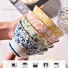 Japanese Rice Bowls Ceramic Sauce Bowls Set of 4 Sushi Bowls Soup Bowls Rice Bowls with Different Colorful Floral Designs