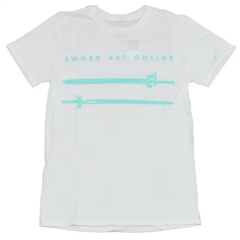 Sword Art Online Adult New T Shirt Swords Under Logo Pic