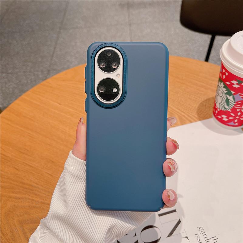 Для Huawei nova 12 Pro ультра прочная металлическая рамка с большим отверстием для объектива, ощущение кожи, чехол для ПК, защитная задняя крышка в виде ракушки