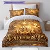 Apollo, the sun god Pattern Bedding Quilt Set Quilt Cover Pillowcase Home Decoration Birthday Gift (1 * duvet cover + 2 * pillowcase, without core)