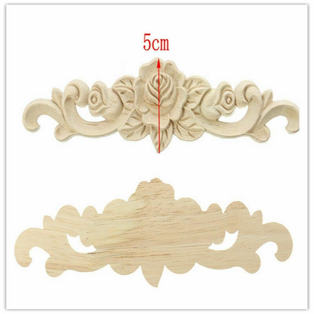 Красивая деревянная аппликация, резьба по дереву, наклейка на мебель