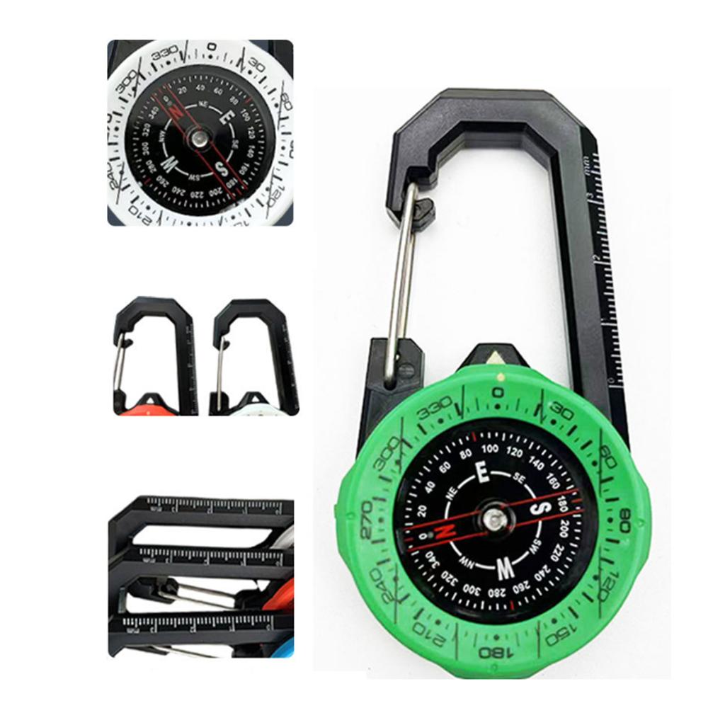 Водонепроницаемый карабин-компас, портативный, для активного отдыха, направляющий, маленький карманный компас, аксессуар для пешего туризма