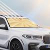 Черно-золотая титановая автомобильная солнцезащитная шторка - Теплоизоляция и защита от солнца на лобовое стекло