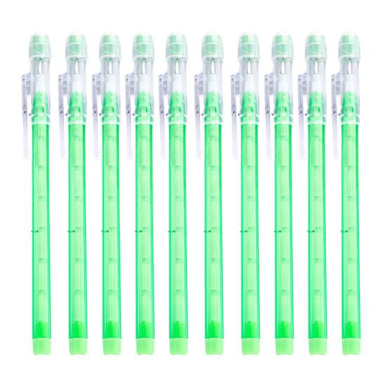 10 шт. прозрачных карандашей, не требующих заточки, складные многоточечные пластиковые карандаши с ластиками для школьного и офисного рисования