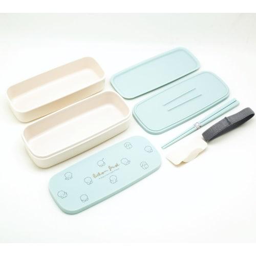 OSK (OSK) Two-Tier Nesting Lunch Box, 640ml, Mofreenu MLN, 16.5cm, Includes Chopsticks, Divider, Lunch Belt, Dishwasher and Microwave Safe, Made in Ja