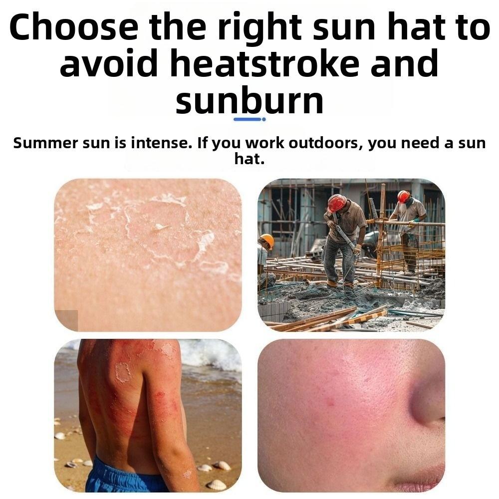 Mesh Safety Helmet Sunshade Breathable Neck Protection Sun Shield for Construction Workers