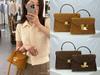 New granular cowhide handbag, high-end shoulder crossbody, including messenger bag.