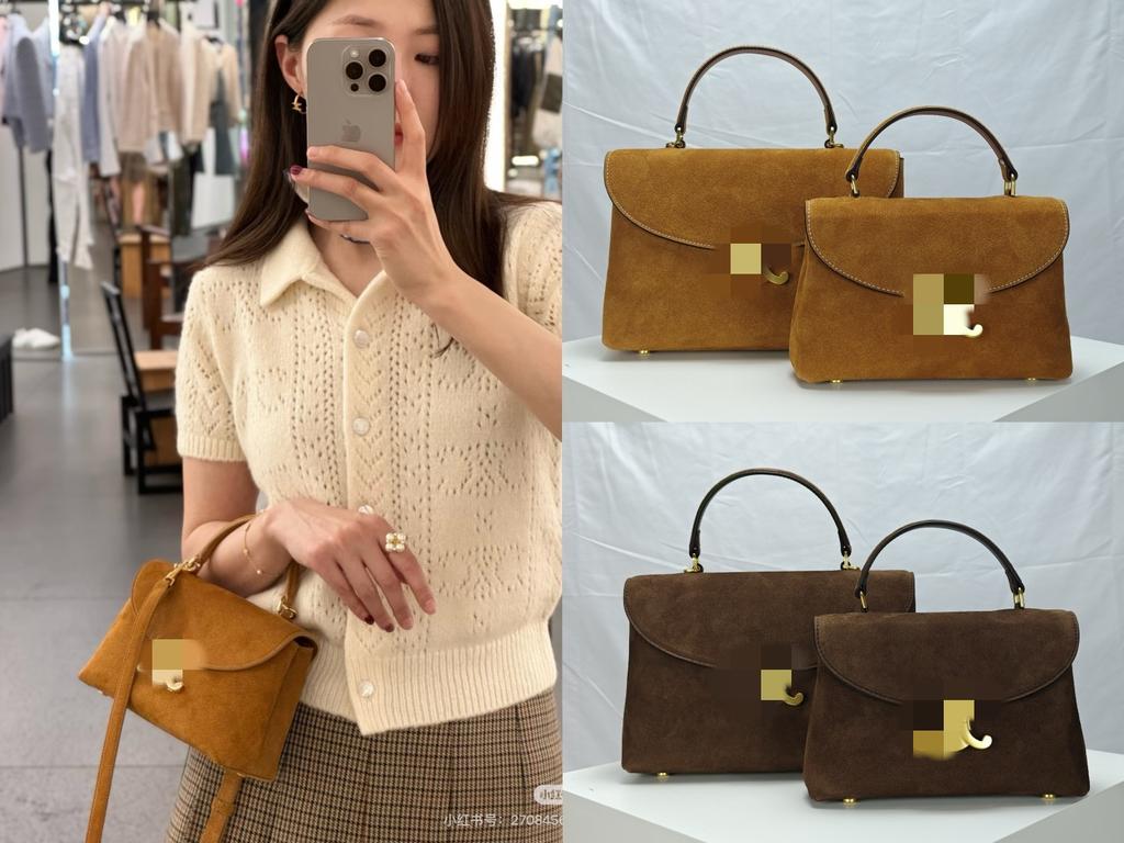 New granular cowhide handbag, high-end shoulder crossbody, including messenger bag.