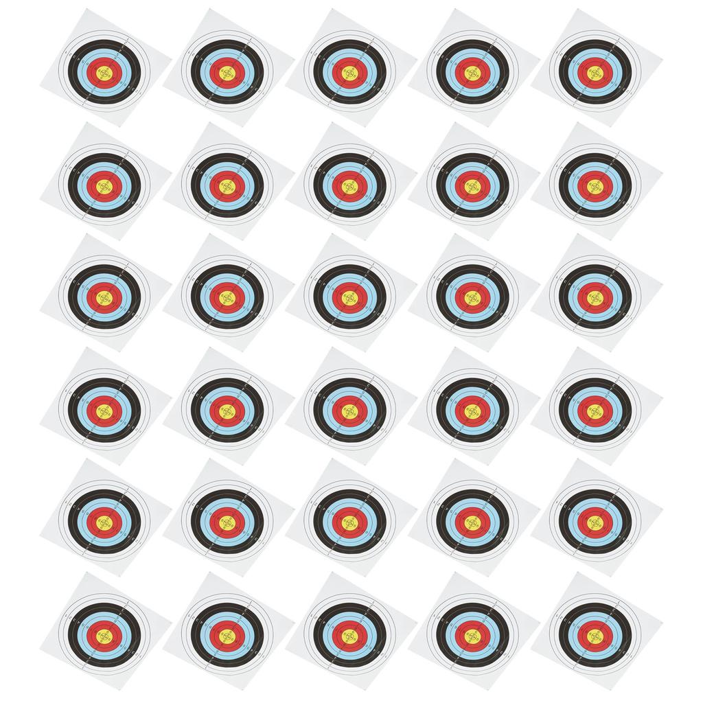 30 PCS Archery Target Paper Recurve Compound Pulley Bow Full Ring Shooting Target Papers