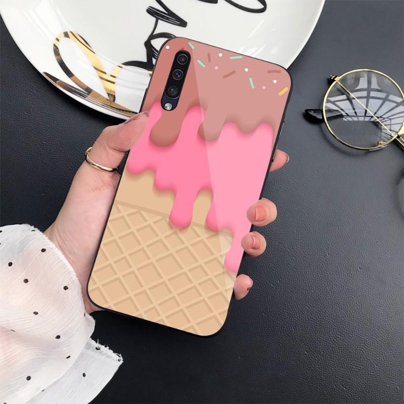 Милый чехол для телефона с шоколадным джемом для Samung A32 A51 A52 NOTE 10 20 S10 S20 S21 S22 Pro Ultra Черная ПК-стеклянная крышка для телефона