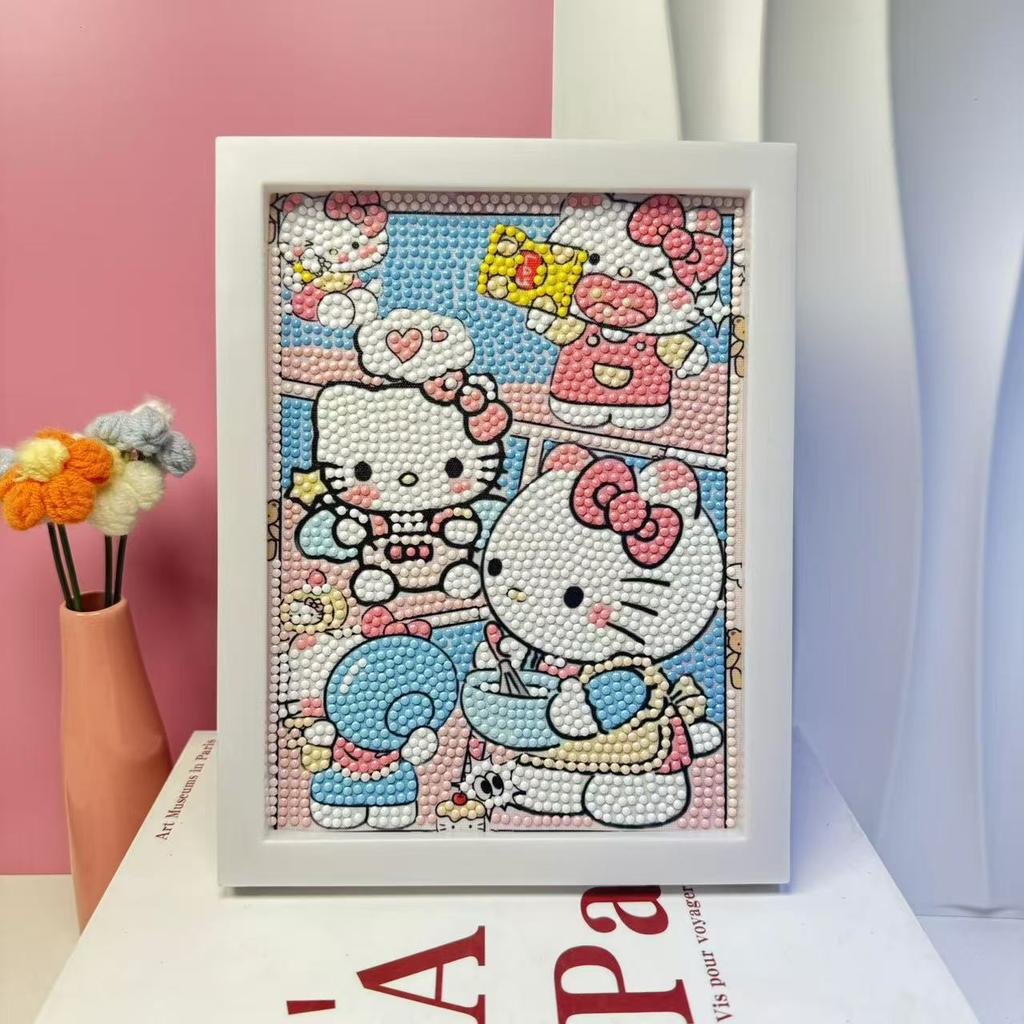 Детская Алмазная Живопись В Рамке Ручной Работы Сумка с Материалами Sanrio Алмазная Паста Живопись Концентрация Игрушка