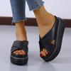 Women Slippers Soft Leather Wedges Shoes Woman Summer Sandals Beach Flip Flops New Platform Sandalias Mujer Wedge Heels Sandals