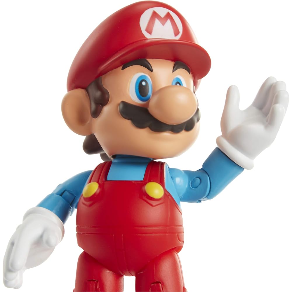 Super Mario Action Figure, 4 Inches, Ice Mario, Collector's Item, Includes Ice Flower Accessory