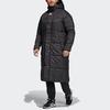 adidas Длинная утепленная куртка с капюшоном, ветрозащитная, теплая, стандартного кроя, унисекс, черная DZ1436