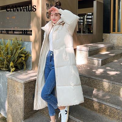 Утолщенная хлопковая одежда женская большого размера свободная длинная параграф длиной до колена зимняя куртка одежда для хлеба Tide