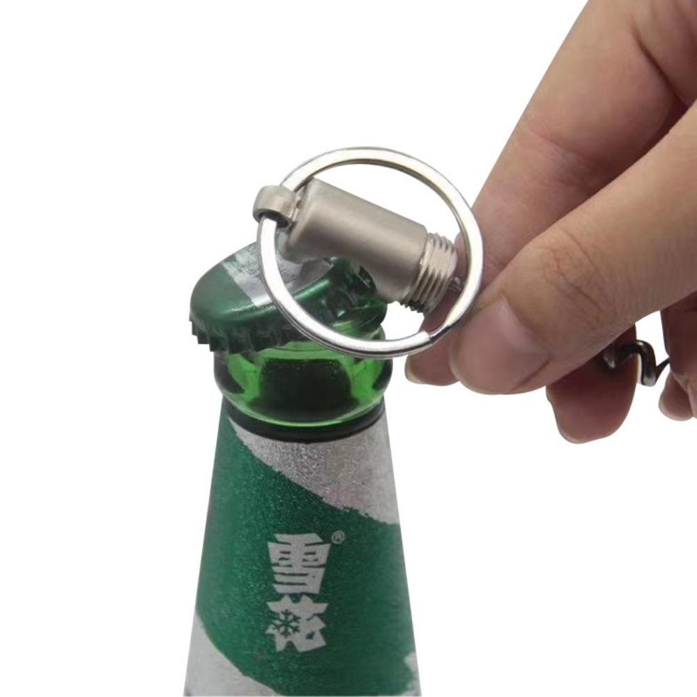 Outdoor Kitchen Tools Wine Beer Keychain Multifunctional Bottle Opener 3 In 1 Zinc Alloy Corkscrew