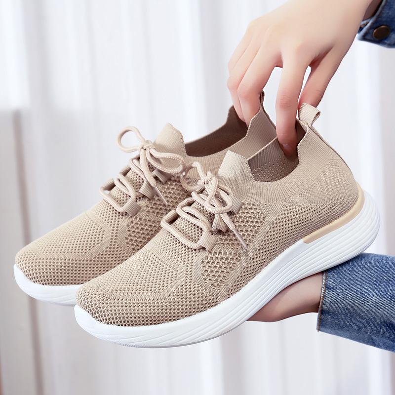 Sneakers women's new mesh fly-woven shoes breathable and comfortable versatile shoes women's casual women's shoes running shoes