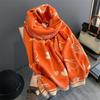 New Tower Imitation Cashmere Thermal Scarf Women's Winter Double-sided Thickened Student Thermal Scarf Large Shawl