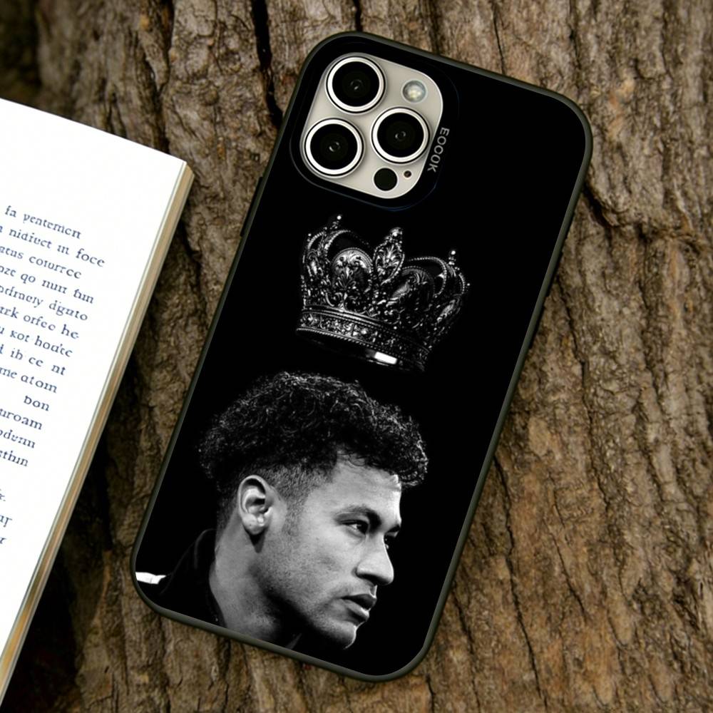 Чехол для телефона с Неймаром для iPhone 17,16,15,14,13,12,11 Plus,Pro Max,XS,Цветной Серебряный Покрытый Внутренний Чехол