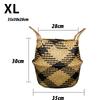 Handmade Bamboo Storage Baskets Nordic Foldable Laundry Straw Wicker Rattan Seagrass Belly Garden Flower Pot Planter Basket