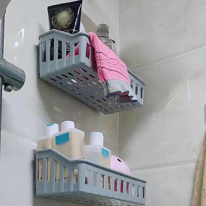 Organizzatore Per Bagno In Plastica Portaoggetti Foro Per Wc Gratuito Shampoo Sapone Supporto Cosmetico Mensole Doccia A Parete