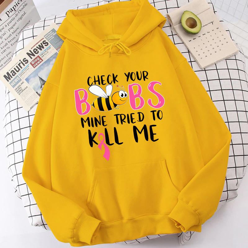 (Unisex Hoodie)Толстовки с капюшоном от рака молочной железы, пуловер, толстовка с капюшоном унисекс, уличная одежда Харадзюку с длинным рукавом