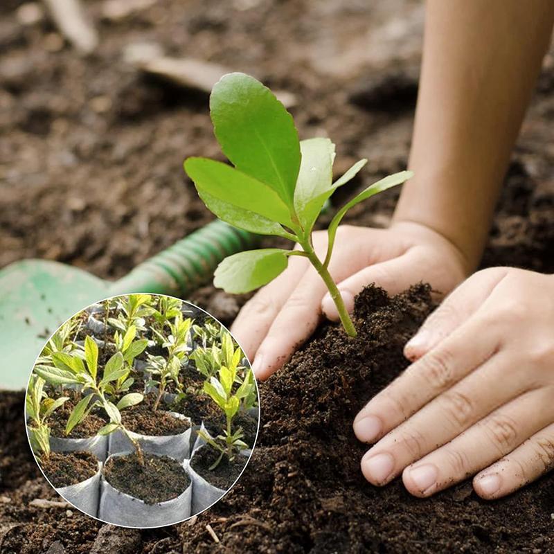 100Pcs Nursery Growing Bags Non-Woven Fabric Seedling Pots For Planting Seed Starting Pots Pouches For Vegetable Flower Fruit
