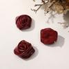 10PCS 3D Leather Rose Flower Patches DIY Crafts Jewelry Making Material Cloth Applique  Sewing