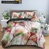 Feathers Duvet Cover Queen/King Size Boho Colorful Bird Feather Bedding Set Tropical Leaves 2/3pcs Polyester Comforter Cover
