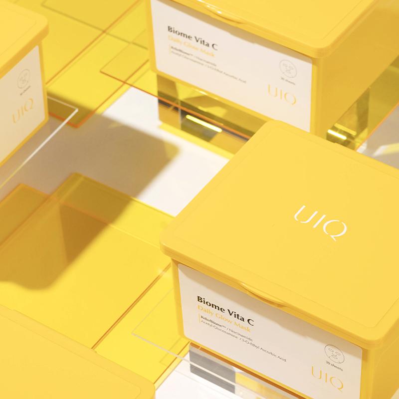 UIQ Biome Vita C ежедневная маска для сияния кожи 350 мл 30 шт.
