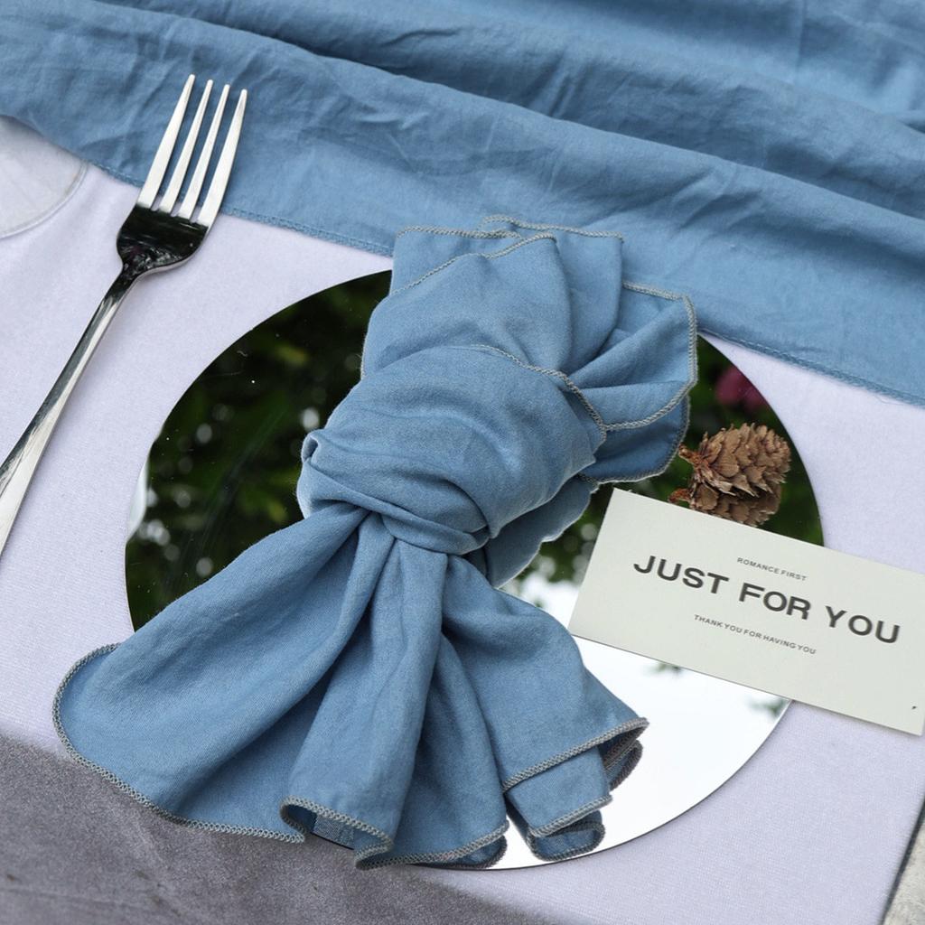 Set of 50 Napkins Cloth Polyester Fabrics 18x18INCH Washable Durable for Wedding Decoration Baby Show Party Restaurant Supplies