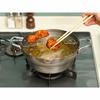 Wahei Freiz Tsubame-Sanjo Iron Frying Pan, 24cm, Induction Compatible, Gas Compatible, Tiered, for Deep Frying Tempura, Uses Less Oil, Made In Japan,