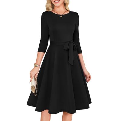 Женские коктейльные платья с рукавом 3/4, винтажное платье для гостьи на свадьбу