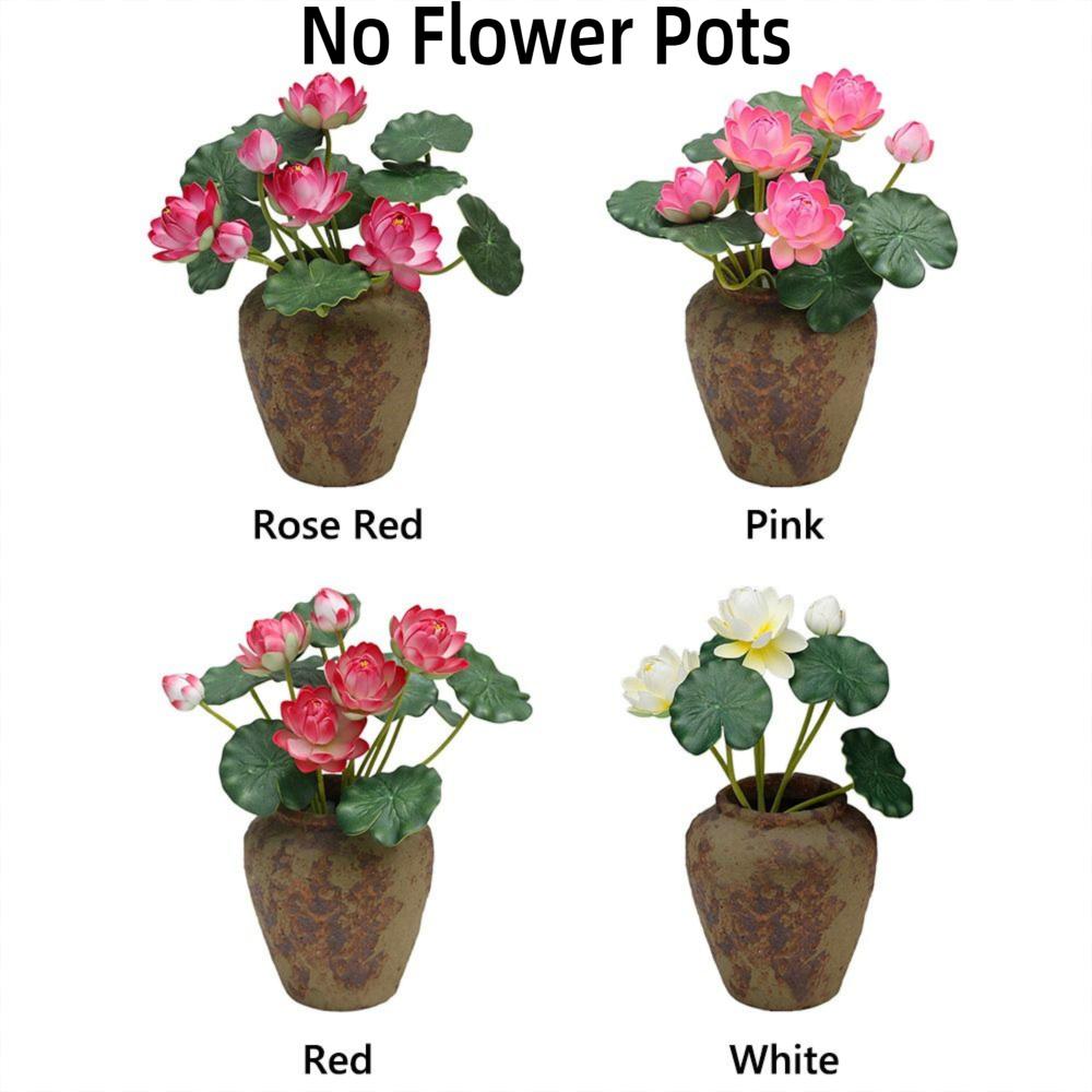 Многоцветные искусственные цветы лотоса, шелковые лепестки, реалистичная водяная лилия, украшение для дома