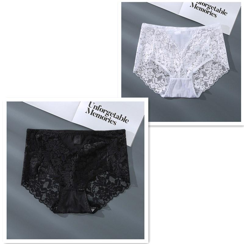 Женские трусики больших размеров, сексуальное нижнее белье, кружевные трусики, нижнее белье со средней талией