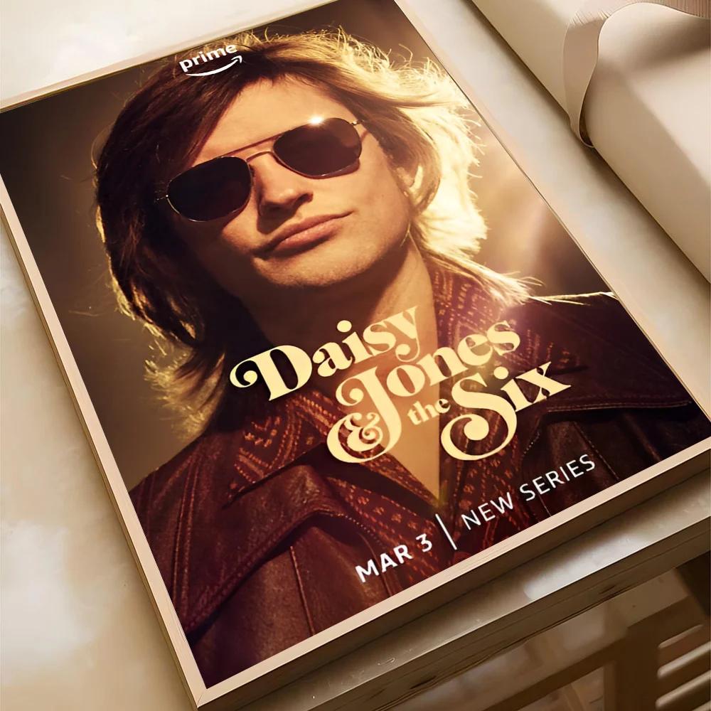 Дейзи Джонс и группа The Six Холст Картина Постер Дом Гостиная Спальня Бар Кафе Арт Декор Декор Комнаты