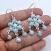 Larimar Gemstone Красивые женщины мотаться серьги стерлингового серебра 925 ювелирные изделия ручной работы