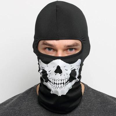 Многофункциональная маска-бандана для лица мотоциклиста в виде скелета, черепа призрака, Хэллоуин, полиэстер, зимние шапки, сохраняющие тепло, маска для велосипеда для взрослых