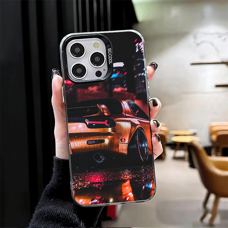 Япония JDM Спортивные Автомобили Тема Мягкий Чехол для Телефона для iPhone 15 16 17 Pro Max 17Air 16E 14 Plus 13 12 Mini Ударопрочный Чехол Задняя Панель