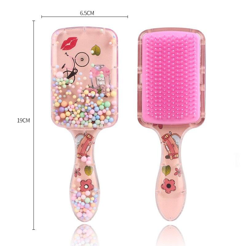 Щетка для волос в мультяшном стиле, массажная расческа для сухих и влажных волос, портативный инструмент для укладки волос